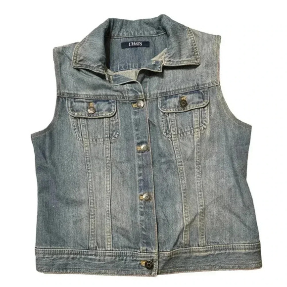 Chaps vintage vest
Shoulder: 14.8 inches
Width: 17.8 inches
Length: 19.7 inches - Picture 1 of 4
